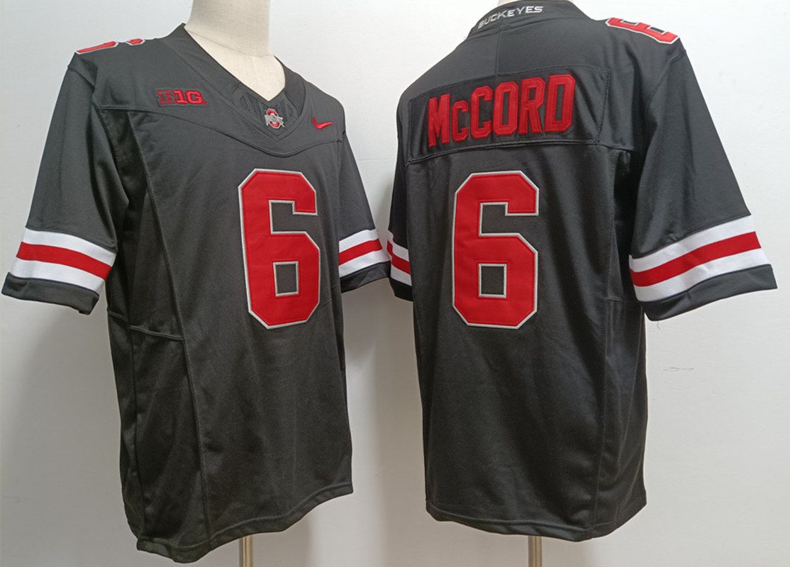 Men Ohio State Buckeyes #6 Mccord Black Nike 2025 NCAA Jersey->ncaa teams->NCAA Jersey